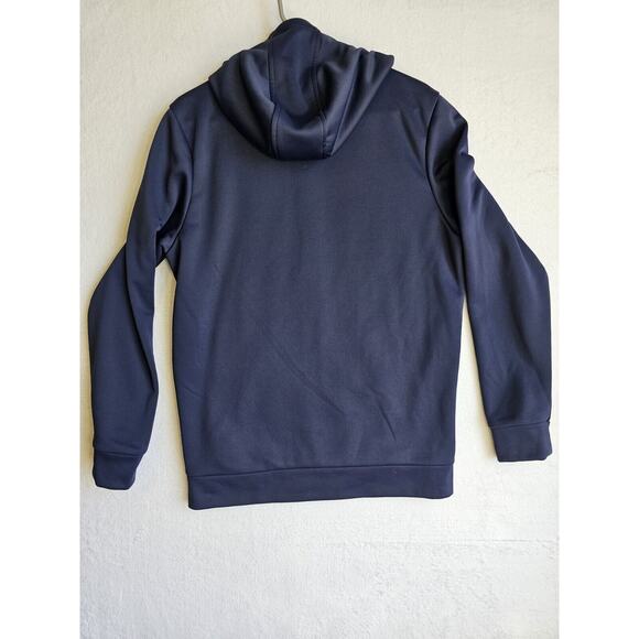 Under Armour Blue High Neck Full Zip Up Hoodie Small Logo Mens Sz Small. - Picture 16 of 16